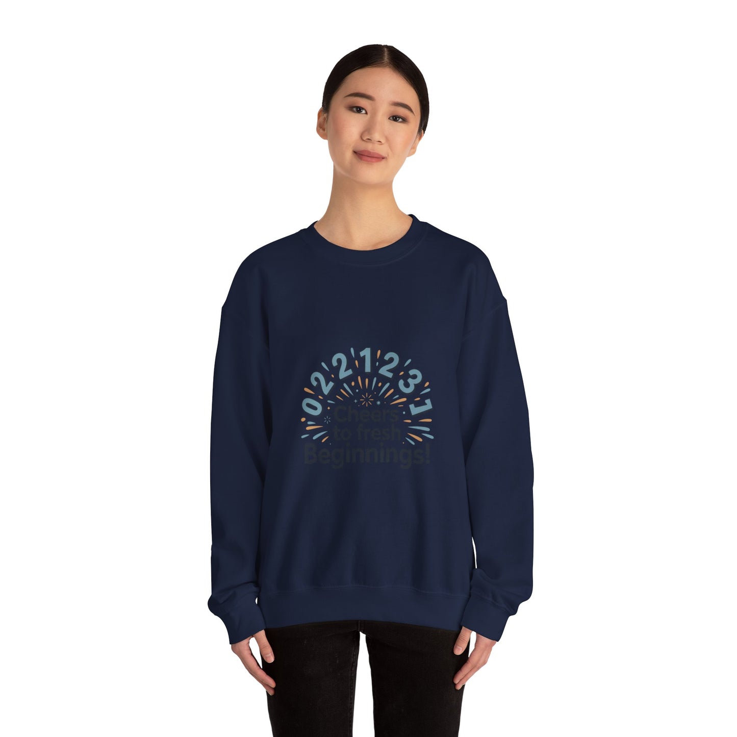 Cheers to Fresh Beginnings 2026 Crewneck Sweatshirt | 2026 goals, new year motivation