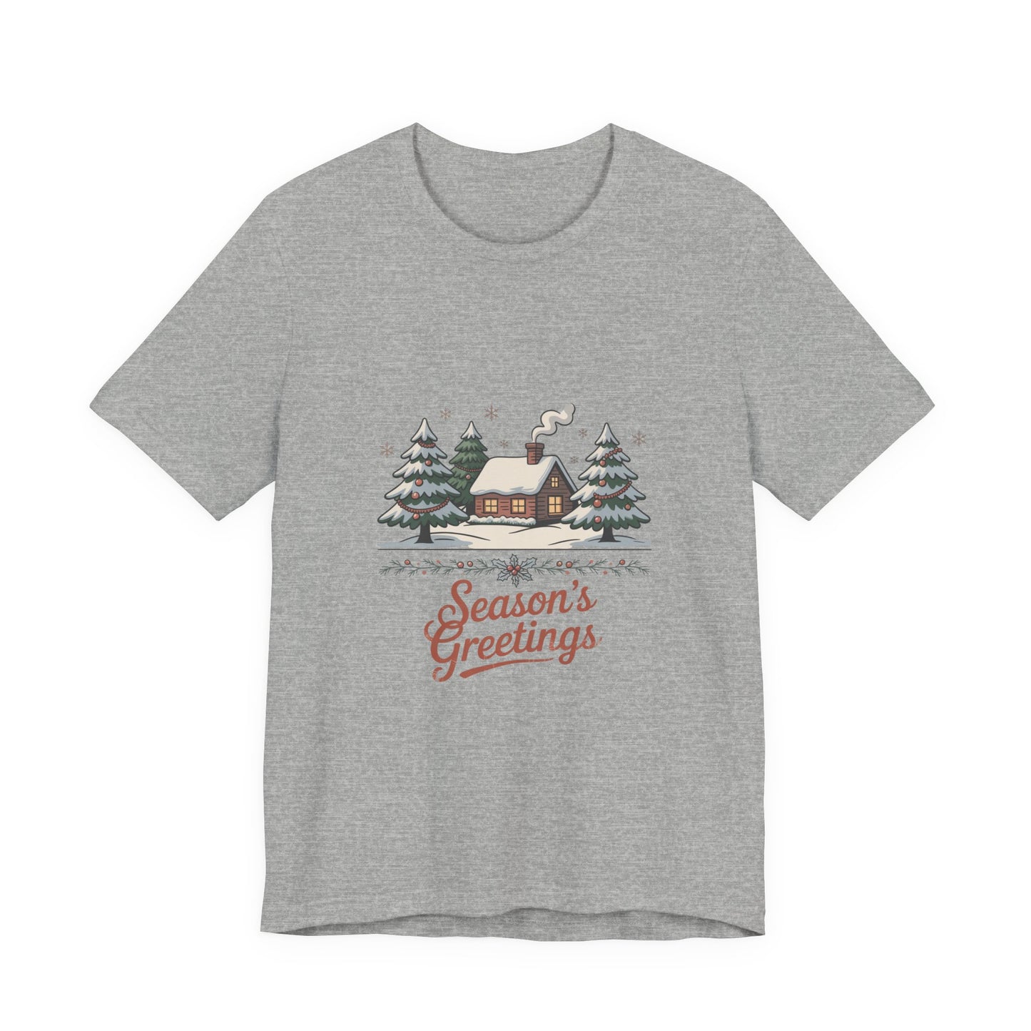 Season's Greetings Vintage Christmas Tee | retro holiday postcard, sepia holiday