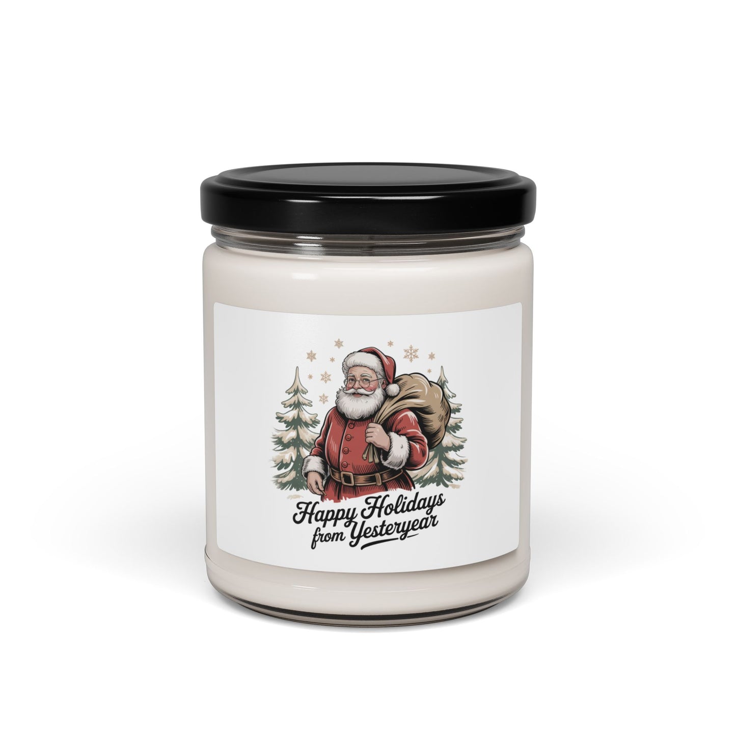 Vintage Postcard Christmas Santa Illustration Candle | Scented Soy 9oz