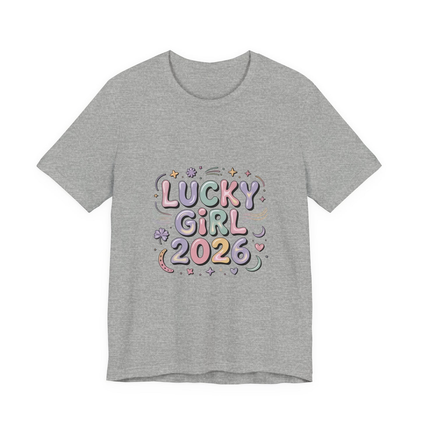 Lucky Girl 2026 Tee | manifest luck, angel number shirt