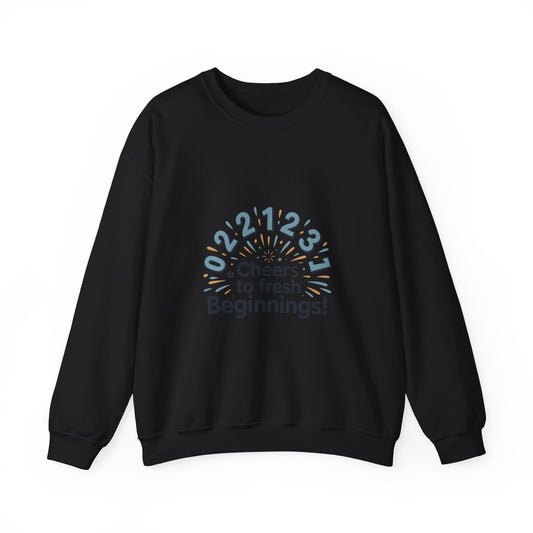 Cheers to Fresh Beginnings 2026 Crewneck Sweatshirt | 2026 goals, new year motivation
