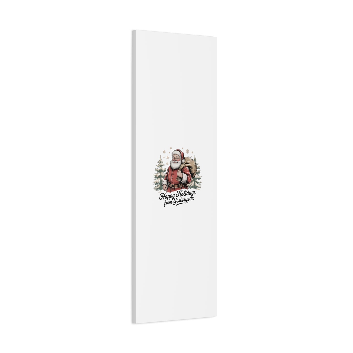 Vintage Christmas Postcard Canvas | Retro Holiday Card Design, Sepia Holiday