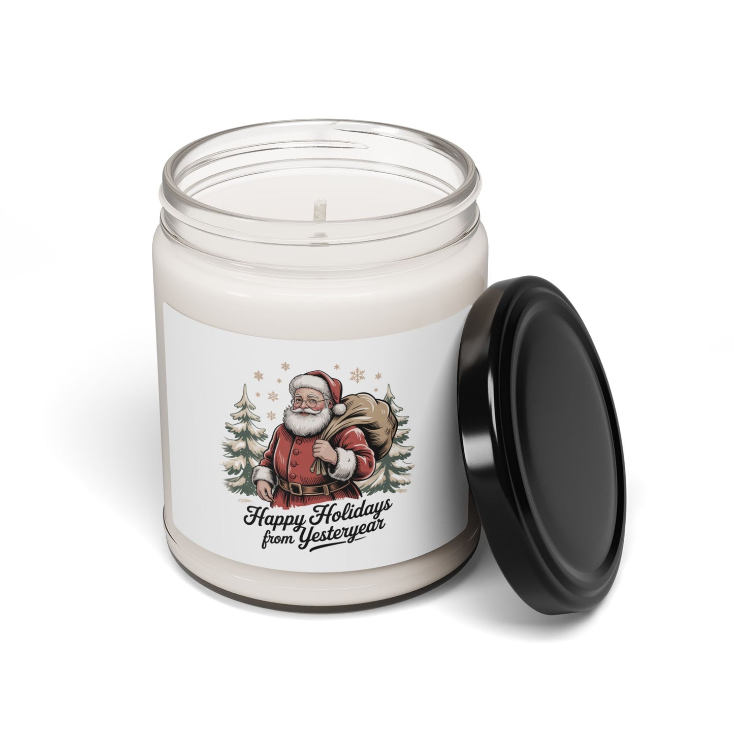 Vintage Postcard Christmas Santa Illustration Candle | Scented Soy 9oz