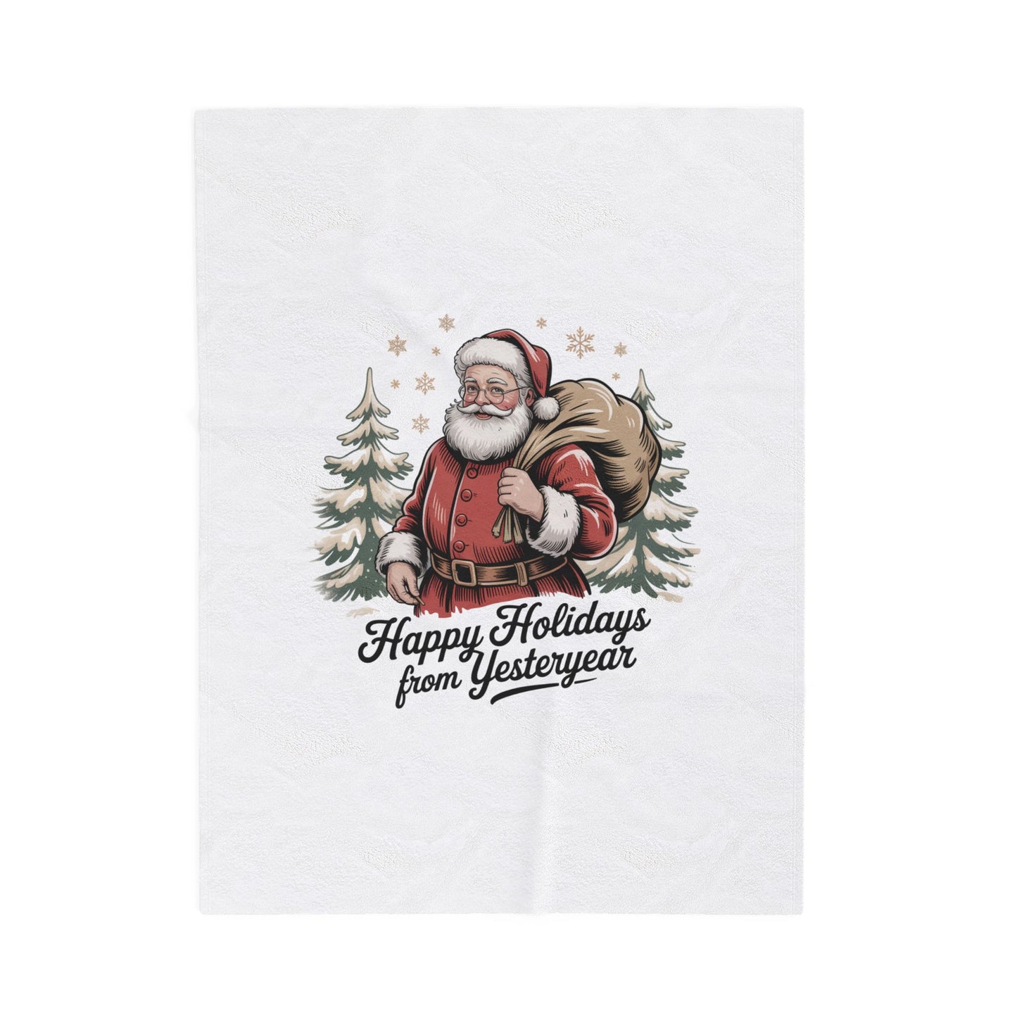 Vintage Christmas Postcard Santa Blanket | retro holiday card design