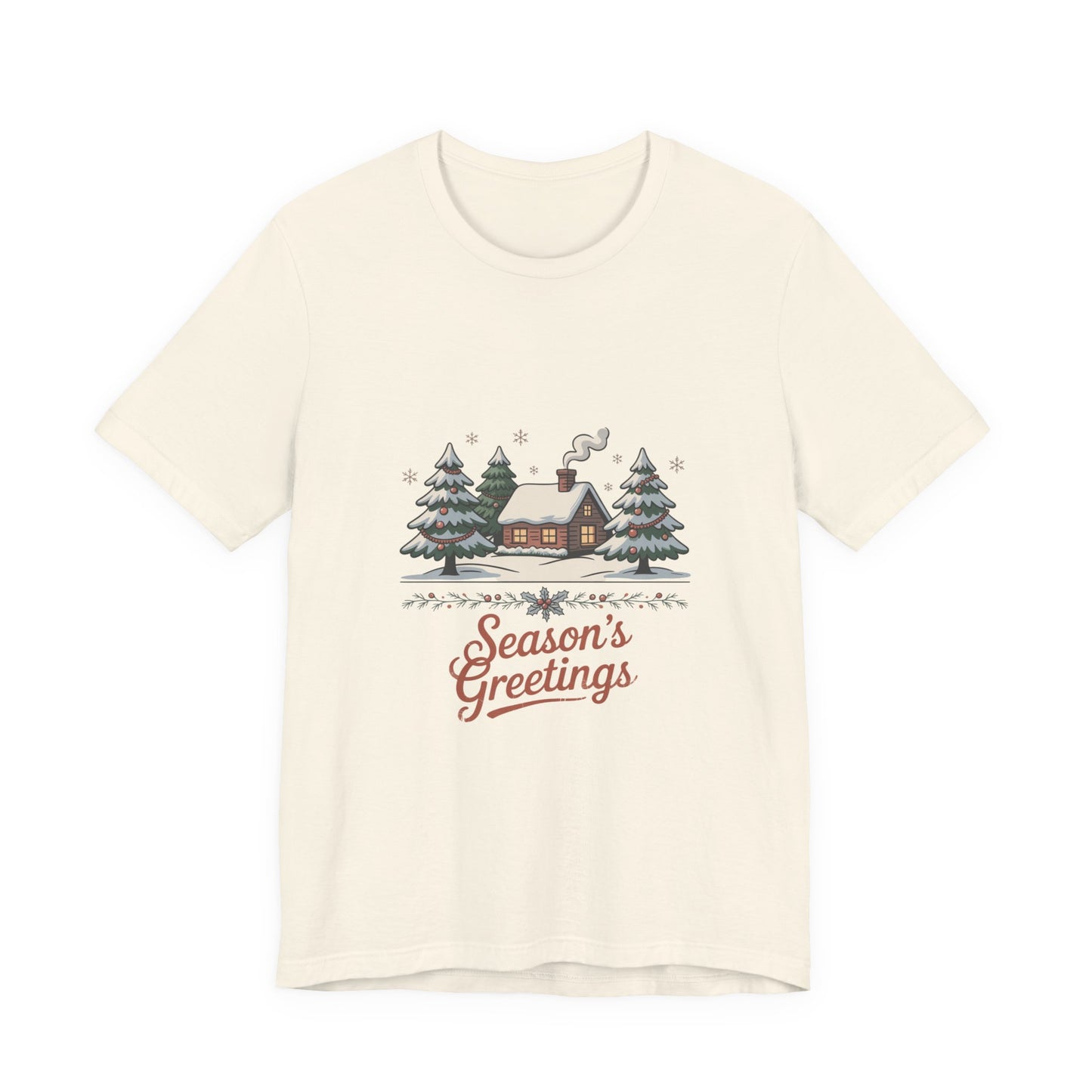 Season's Greetings Vintage Christmas Tee | retro holiday postcard, sepia holiday