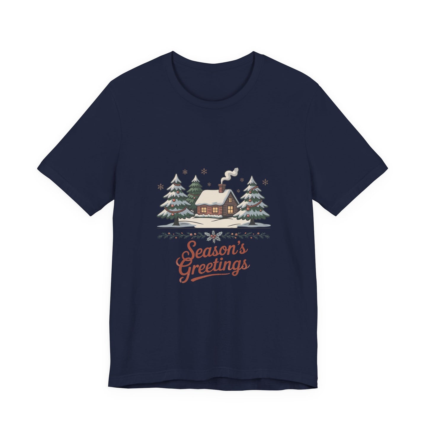 Season's Greetings Vintage Christmas Tee | retro holiday postcard, sepia holiday