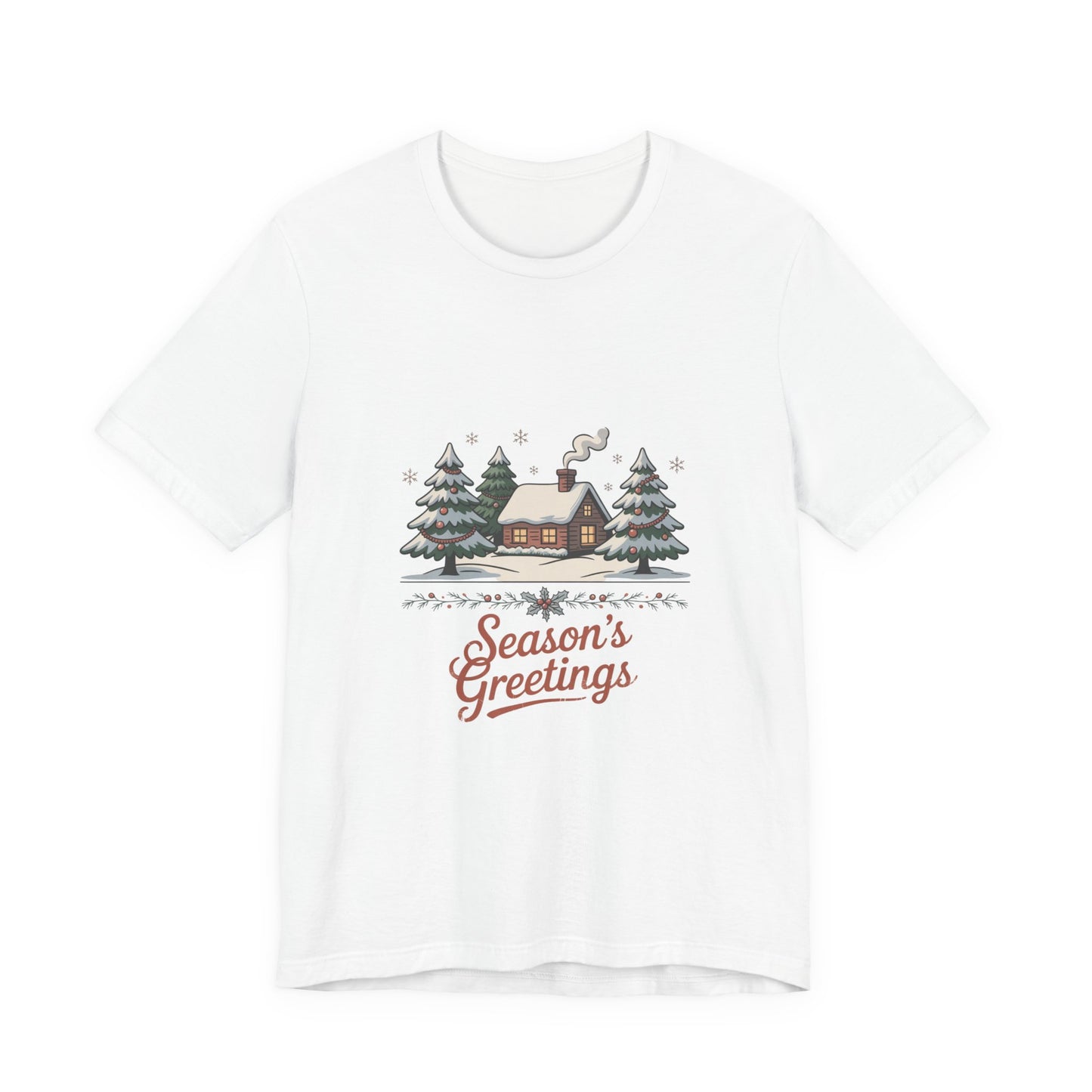 Season's Greetings Vintage Christmas Tee | retro holiday postcard, sepia holiday