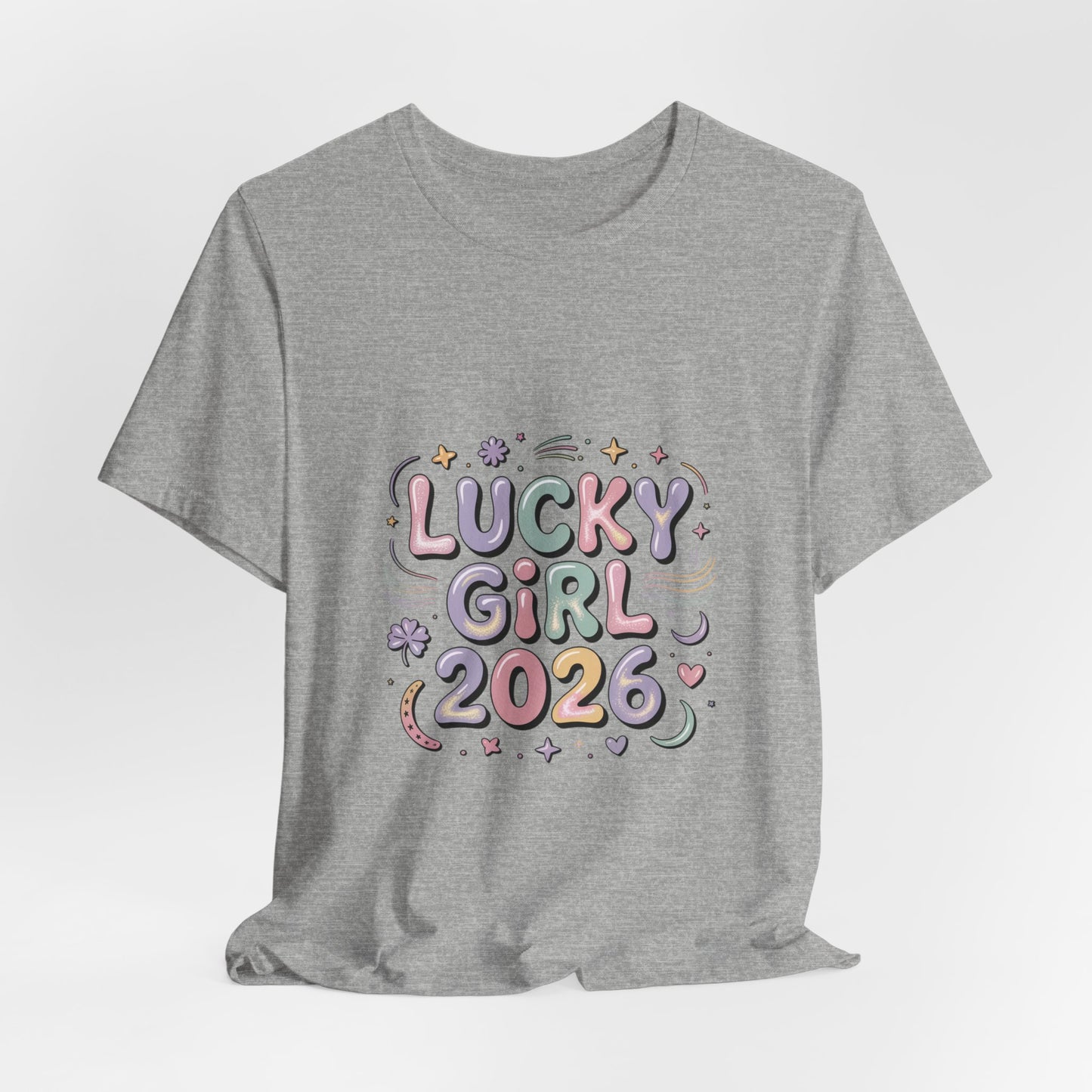 Lucky Girl 2026 Tee | manifest luck, angel number shirt