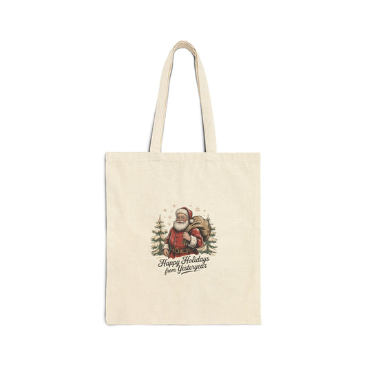 Vintage Christmas Postcard Tote | Retro Holiday Card Design