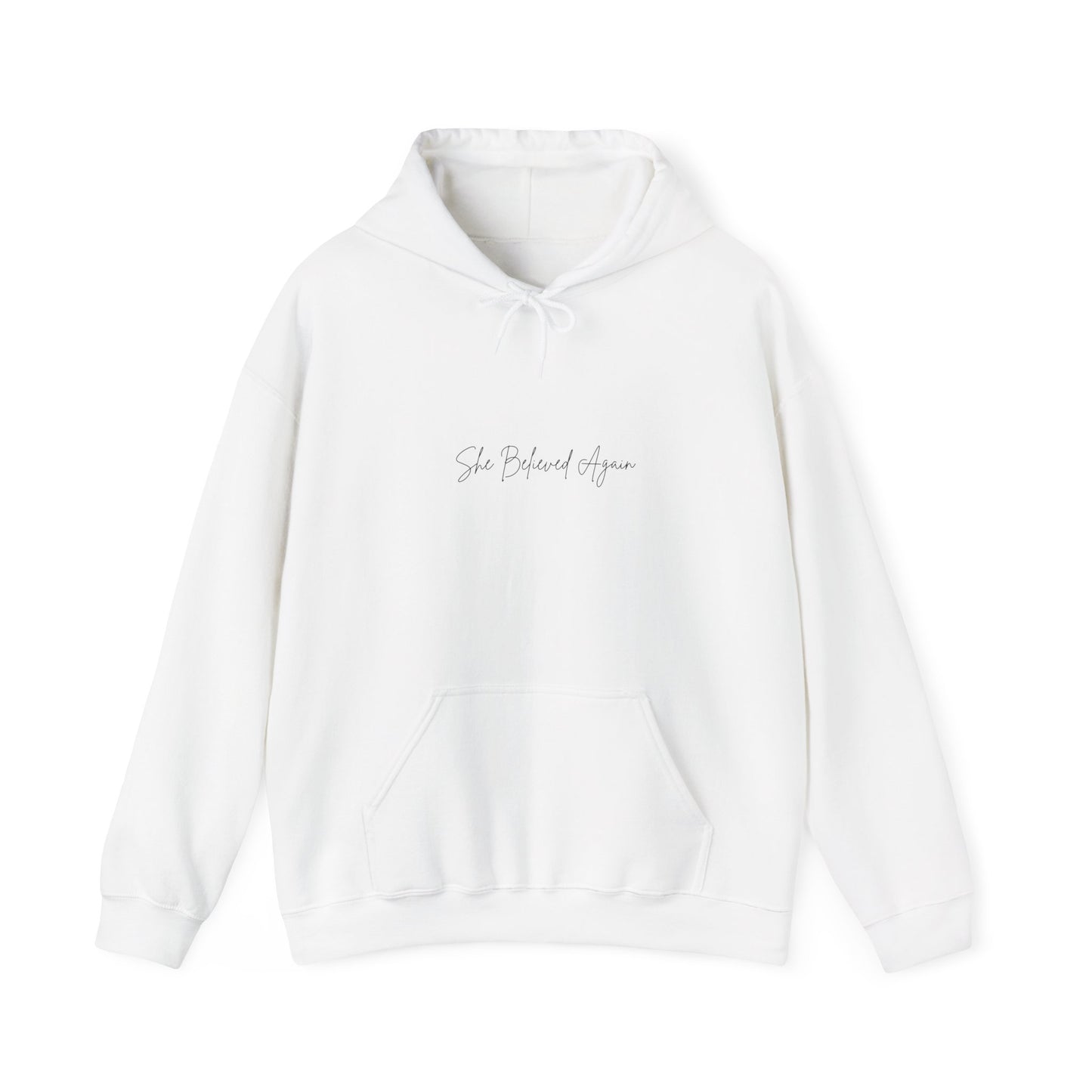 Minimal Script Hoodie — 'Take Perfectly Imperfect' White Pullover